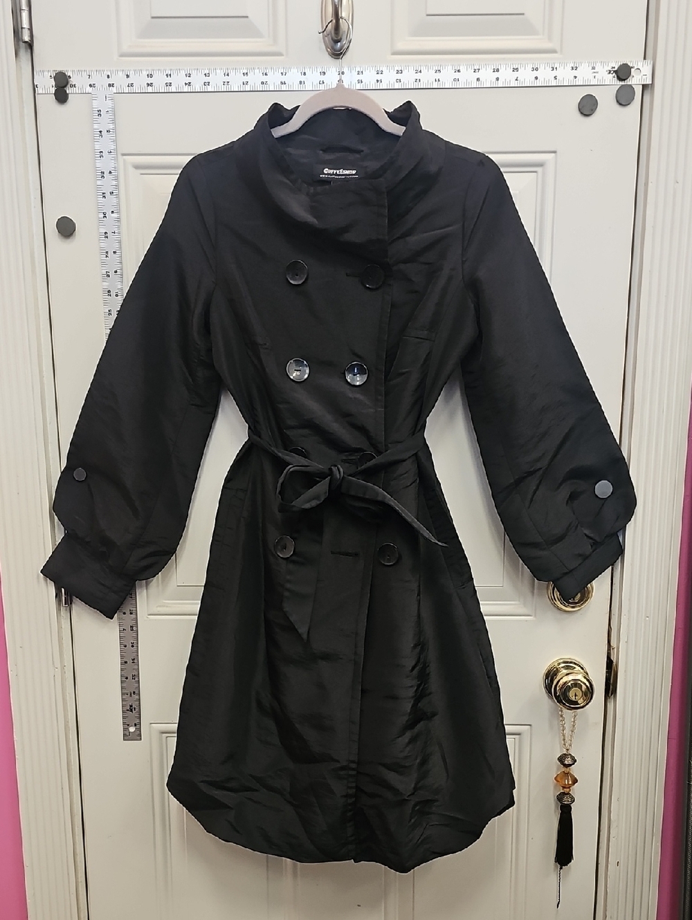 CoffeeShop, Black, Jacket, Lightweight, Rain, Classic, Travel, Casual,  Cute